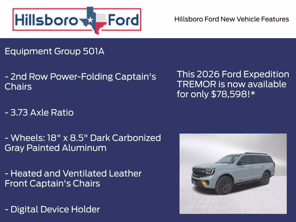 2026 Glacier Gray Metallic Tri-Coat Ford Expedition Tremor 4X4 SUV