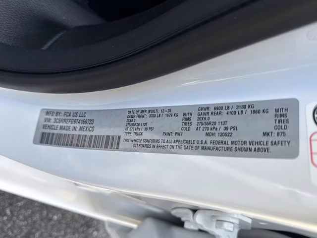 2026 Bright White Clearcoat Ram 1500 Big Horn RWD Truck