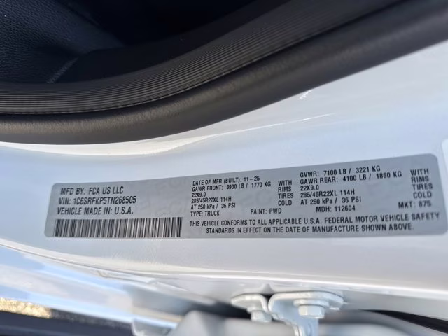 2026 Ivory White Tri-Coat Pearlcoat Ram 1500 Tungsten 4X4 Truck