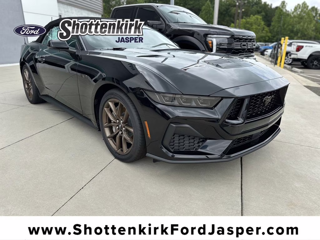 2025 Shadow Black Ford Mustang GT Premium RWD Convertible