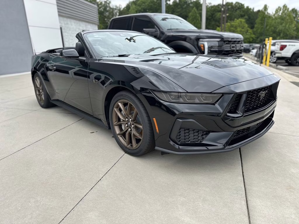 2025 Shadow Black Ford Mustang GT Premium RWD Convertible