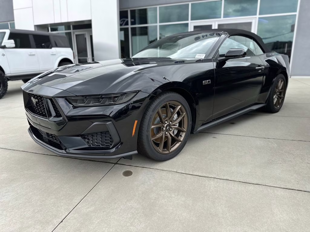 2025 Shadow Black Ford Mustang GT Premium RWD Convertible