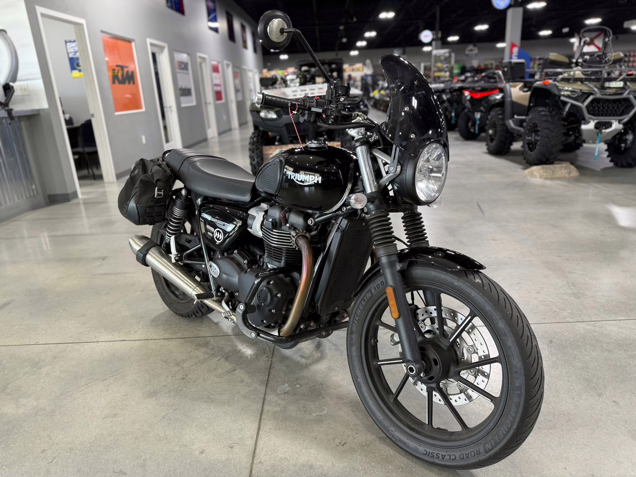 2023 Black Triumph Speed Twin 900 Motorcycle