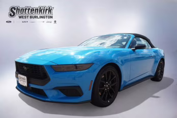 2025 Grabber Blue Metallic Ford Mustang EcoBoost Premium RWD Convertible