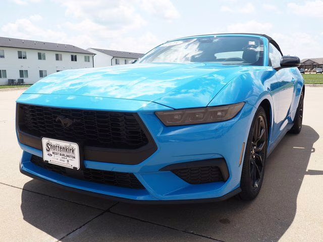 2025 Grabber Blue Metallic Ford Mustang EcoBoost Premium RWD Convertible