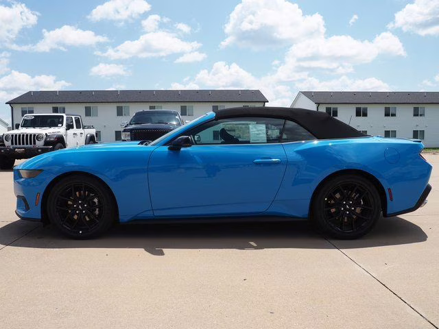 2025 Grabber Blue Metallic Ford Mustang EcoBoost Premium RWD Convertible