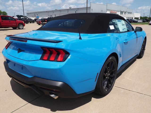 2025 Grabber Blue Metallic Ford Mustang EcoBoost Premium RWD Convertible