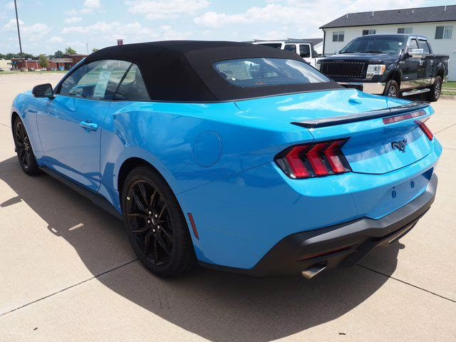 2025 Grabber Blue Metallic Ford Mustang EcoBoost Premium RWD Convertible