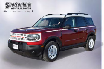 2025 Ruby Red Metallic Ford Bronco Sport Heritage 4X4 SUV