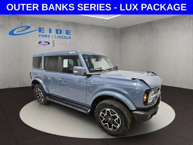 2025 Azure Gray Metallic Tri-Coat Ford Bronco Outer Banks 4X4 SUV