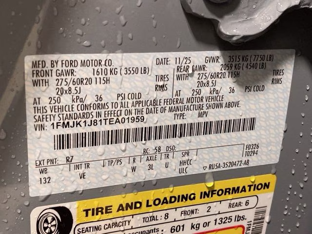 2026 Glacier Gray Metallic Tri-Coat Ford Expedition Max Active 4X4 SUV