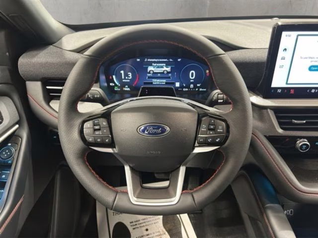 2026 Star White Metallic Tri-Coat Ford Explorer ST-Line 4X4 SUV