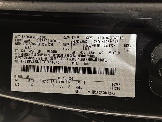 2026 Agate Black Metallic Ford Super Duty F-250 SRW XLT 4X4 Truck