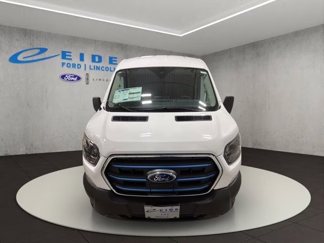 2025 Oxford White Ford E-Transit-350 Base RWD Van