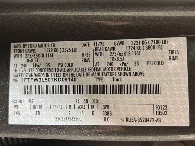 2026 Carbonized Gray Metallic Ford F-150 XLT Black Appearance 4X4 Truck