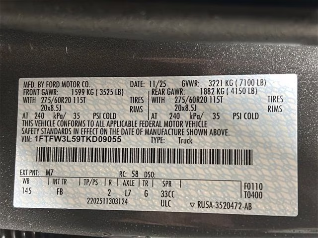 2026 Carbonized Gray Metallic Ford F-150 XLT Black Appearance Plus 4X4 Truck