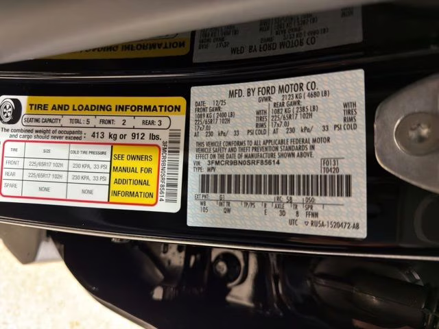 2025 Shadow Black Ford Bronco Sport Big Bend 4X4 SUV