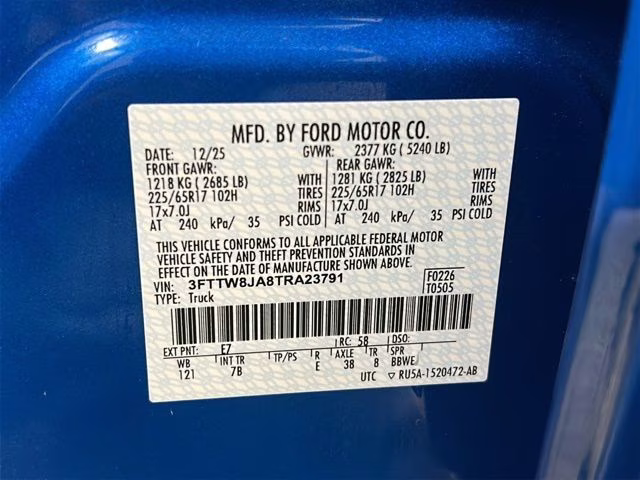 2026 Velocity Blue Ford Maverick XLT AWD Truck