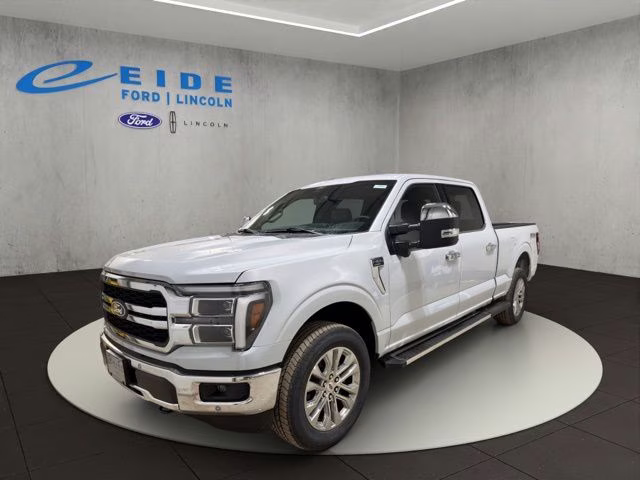2025 Space White Metallic Ford F-150 Lariat Chrome 4X4 Truck