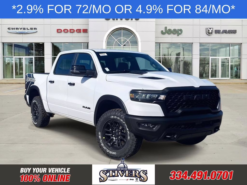 2026 Bright White Clearcoat Ram 1500 Rebel 4X4 Truck