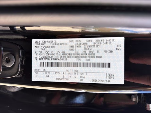 2024 Black Metallic Ford F-150 STX 4X4 Truck