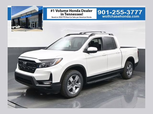 2026 Platinum White Pearl Honda Ridgeline RTL AWD Truck