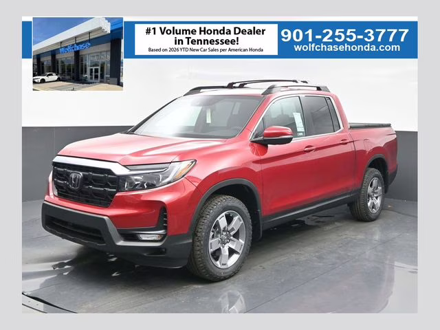 2026 Radiant Red Metallic II Honda Ridgeline RTL AWD Truck