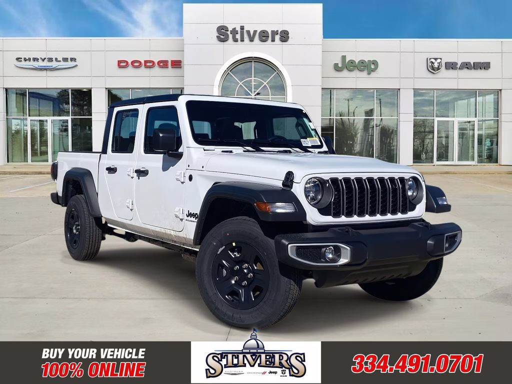 2026 Bright White Clearcoat Jeep Gladiator Sport 4X4 Truck