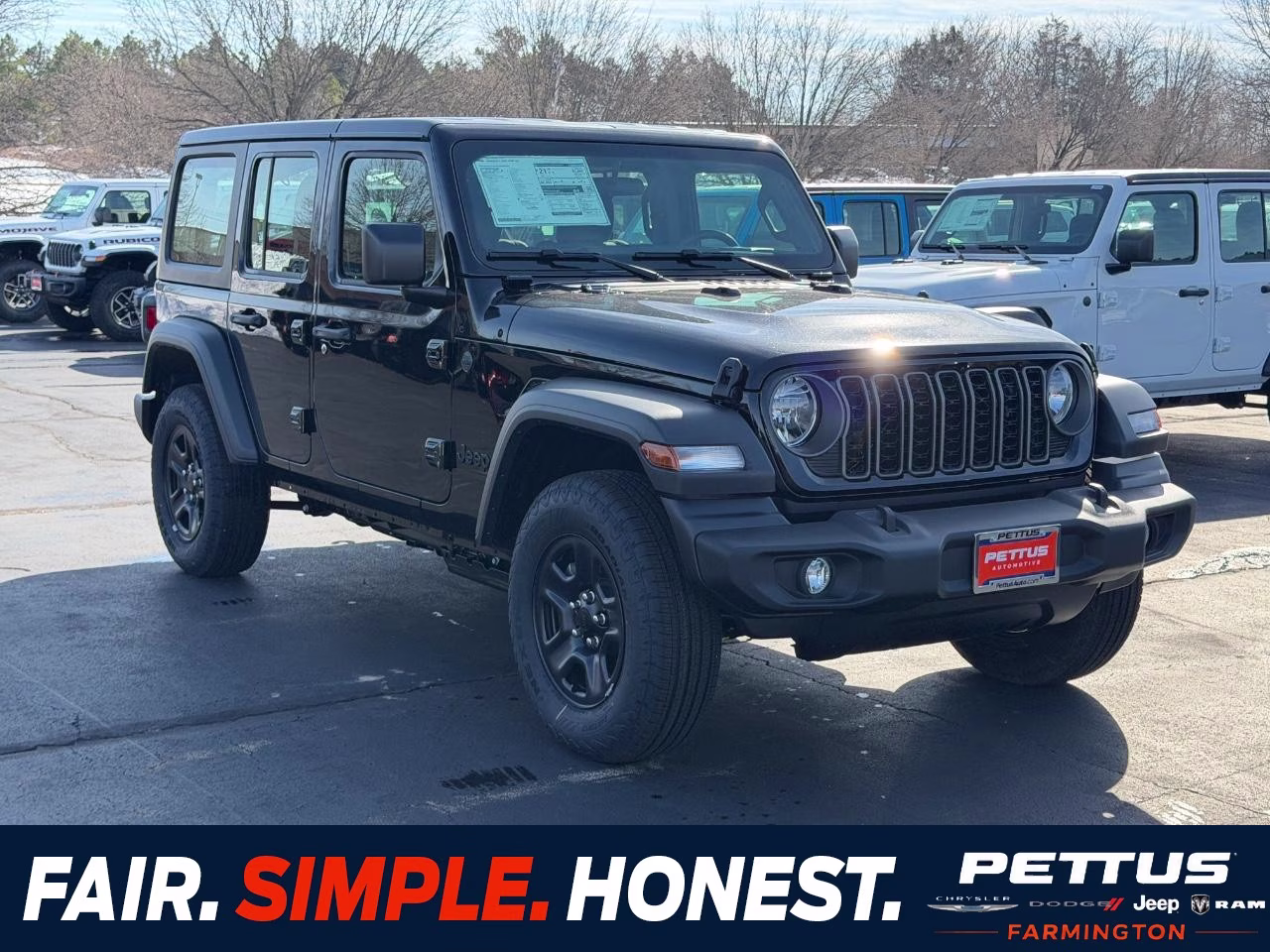 2026 Black Clearcoat Jeep Wrangler Sport 4X4 SUV
