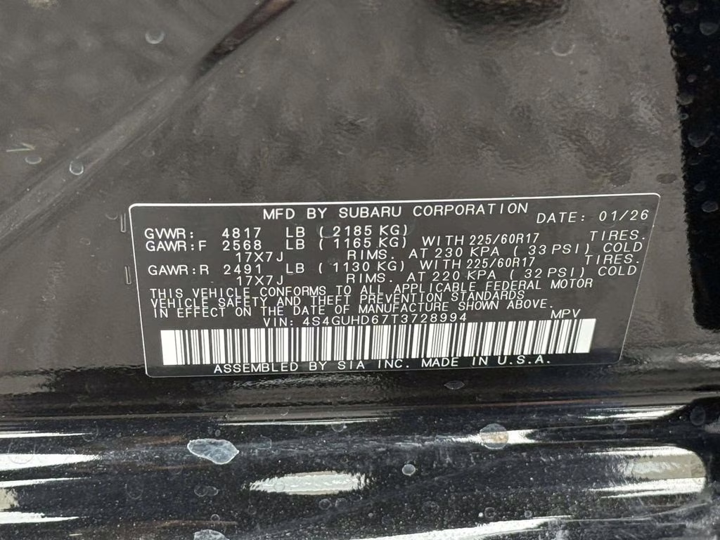 2026 Crystal Black Silica Subaru Crosstrek Premium AWD SUV