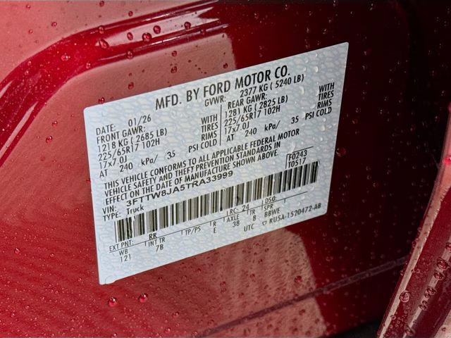2026 Ruby Red Metallic Tinted Clearcoat Ford Maverick XLT AWD Truck