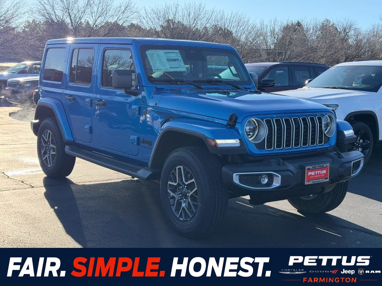2026 Hydro Blue Pearlcoat Jeep Wrangler Sahara 4X4 SUV