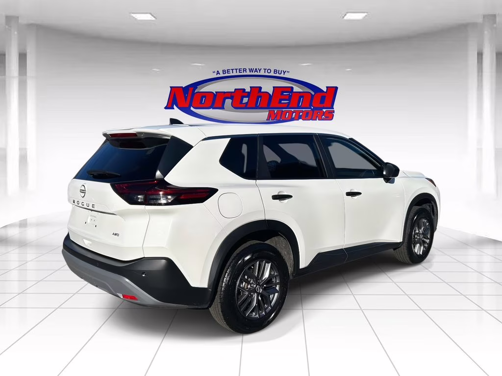 2023 Glacier White Nissan Rogue S AWD SUV