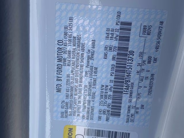 2026 Oxford White Ford Mustang EcoBoost RWD Coupe