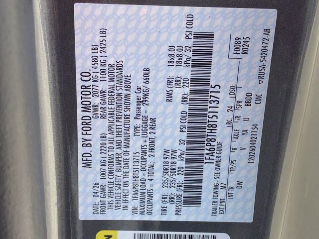 2026 Carbonized Gray Metallic Ford Mustang EcoBoost RWD Coupe