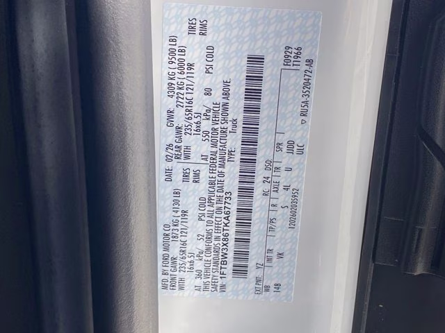 2026 Oxford White Ford Transit Cargo Van Base RWD Van