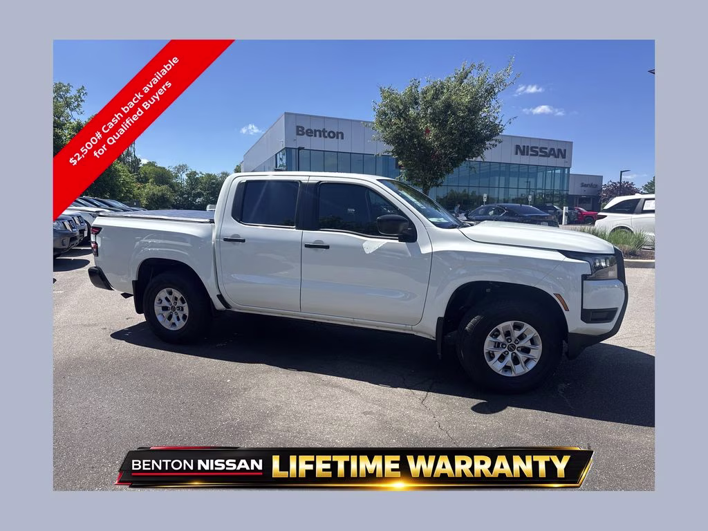 2026 Glacier White Nissan Frontier S 4X4 Truck