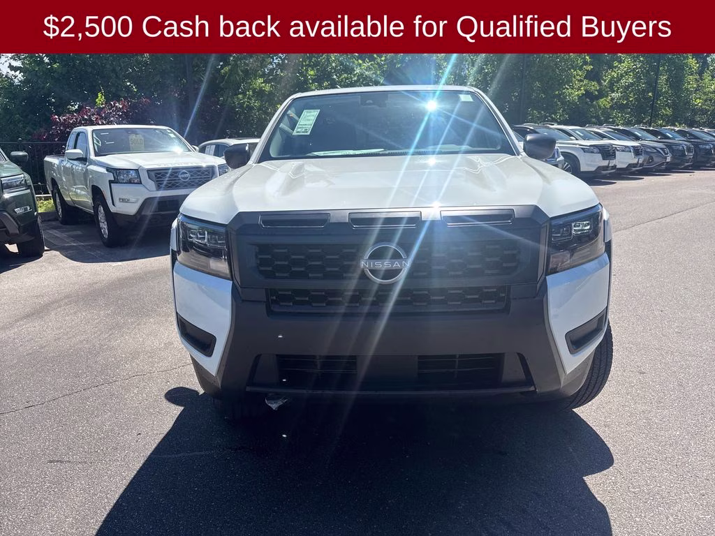 2026 Glacier White Nissan Frontier S 4X4 Truck