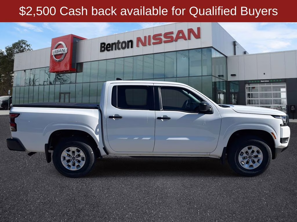 2026 Glacier White Nissan Frontier S 4X4 Truck