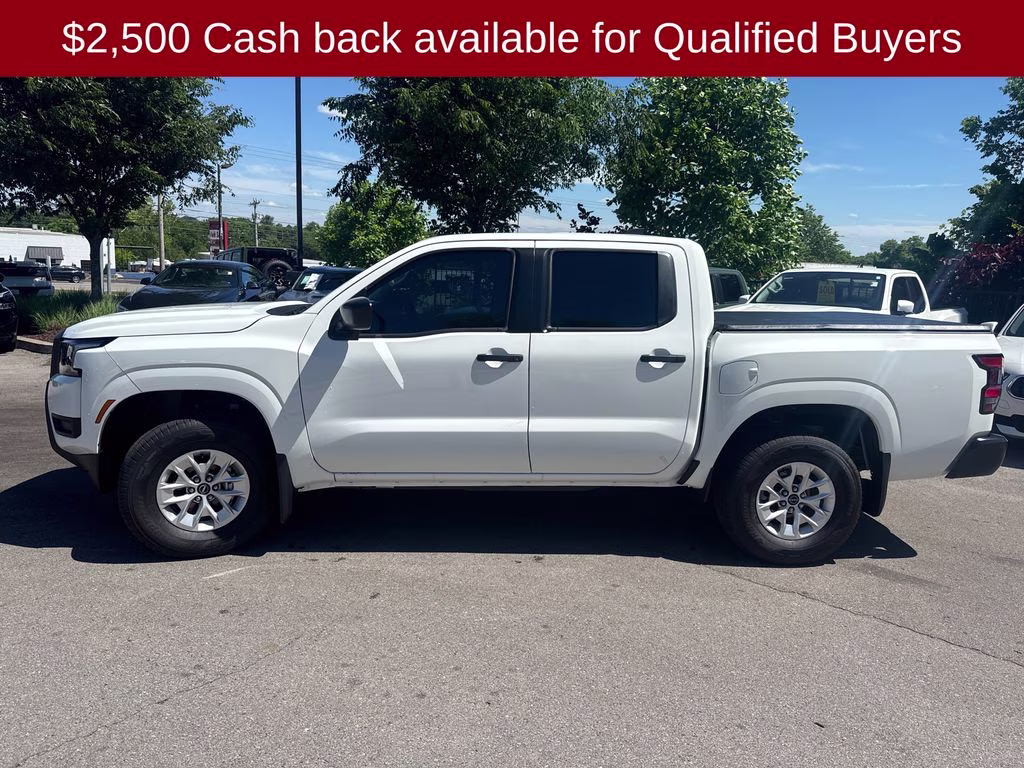 2026 Glacier White Nissan Frontier S 4X4 Truck