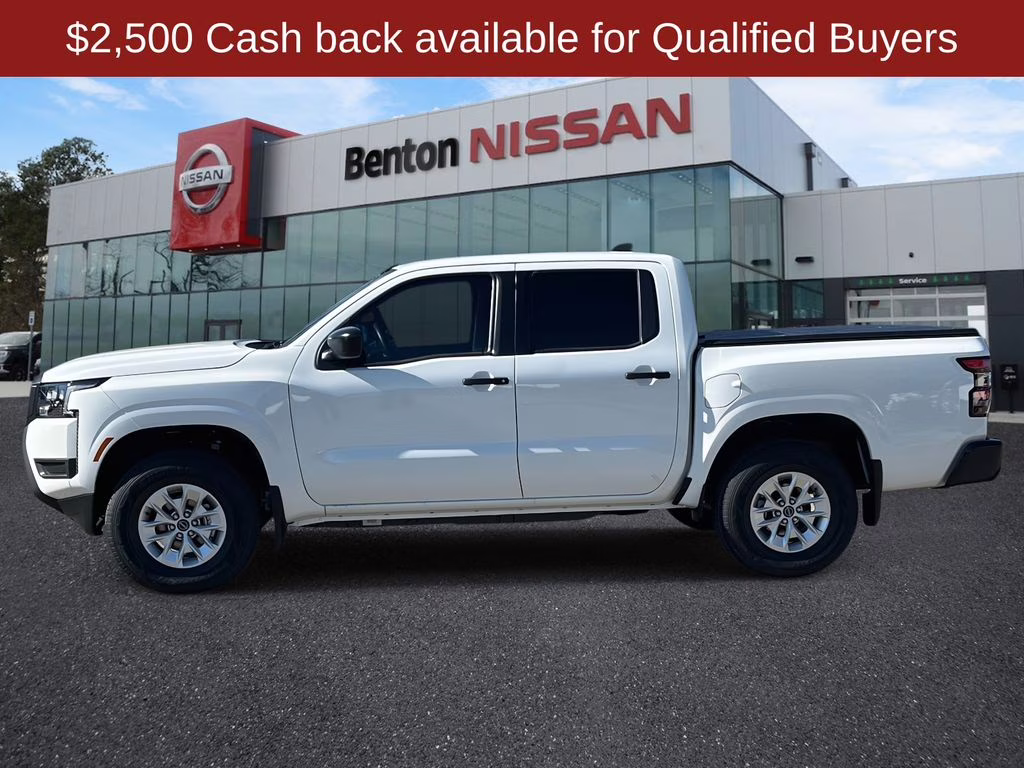 2026 Glacier White Nissan Frontier S 4X4 Truck