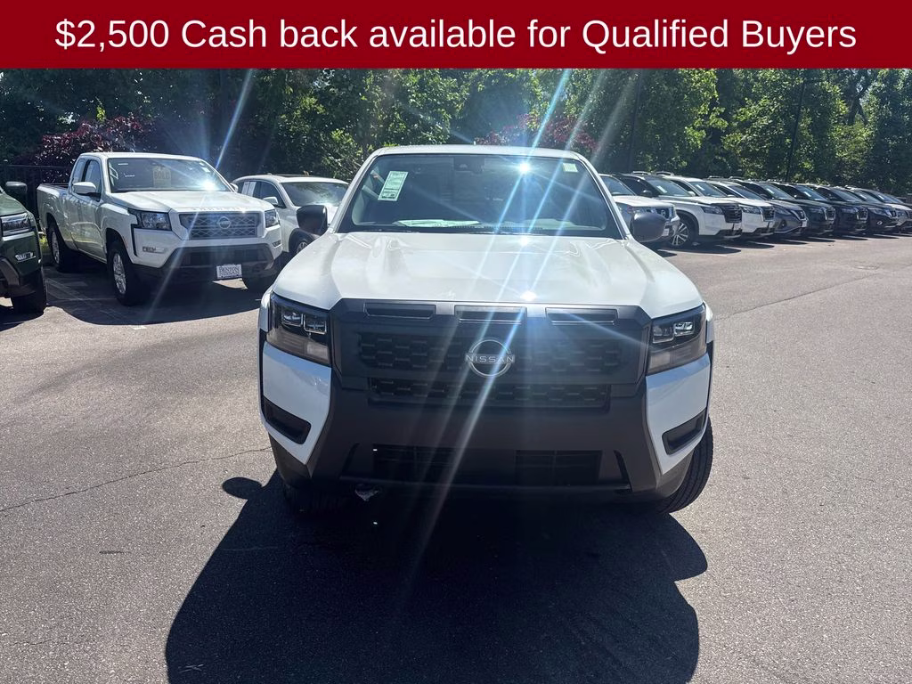 2026 Glacier White Nissan Frontier S 4X4 Truck