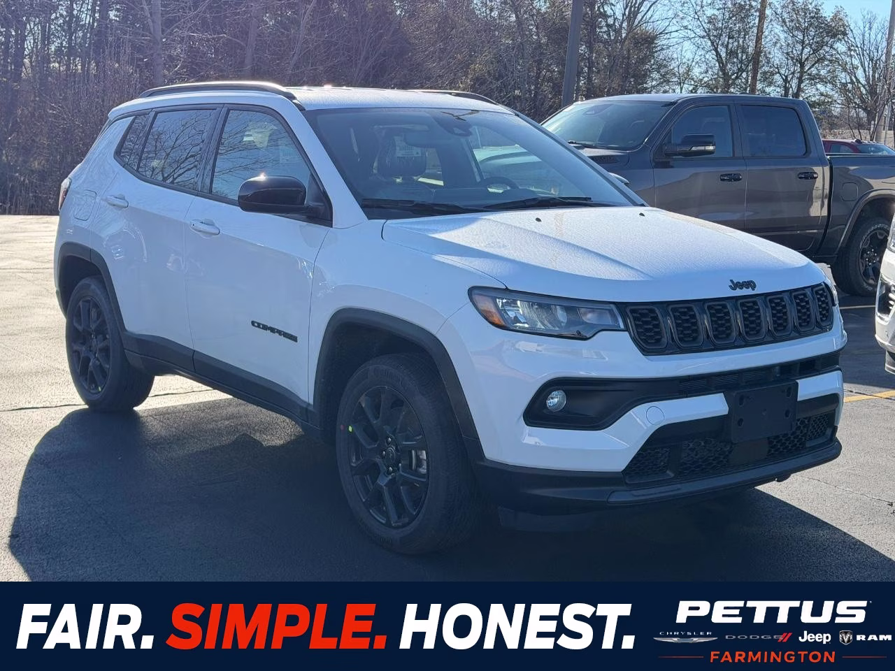 2026 Bright White Clearcoat Jeep Compass Latitude 4X4 SUV