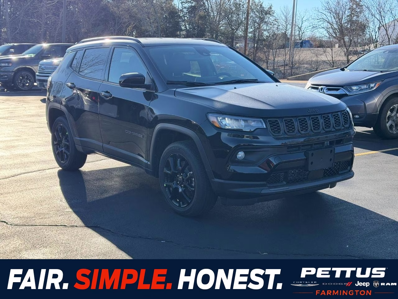 2026 Diamond Black Crystal Pearlcoat Jeep Compass Latitude 4X4 SUV