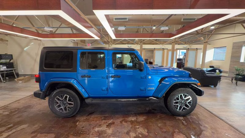2024 Blue Jeep Wrangler 4 Door Sahara Sport Utility 4D 4X4
