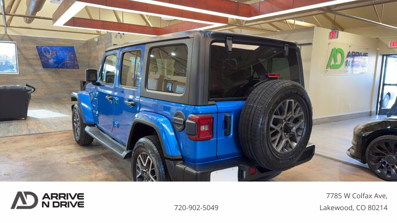 2024 Blue Jeep Wrangler 4 Door Sahara Sport Utility 4D 4X4