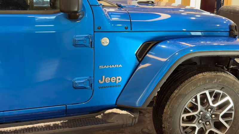 2024 Blue Jeep Wrangler 4 Door Sahara Sport Utility 4D 4X4