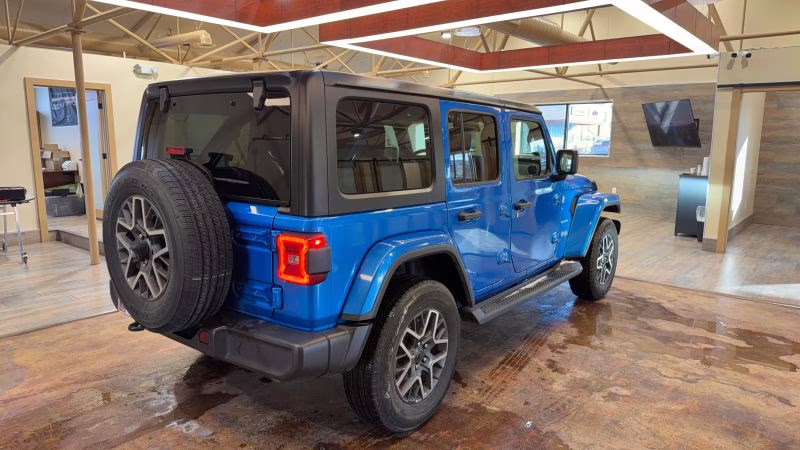 2024 Blue Jeep Wrangler 4 Door Sahara Sport Utility 4D 4X4