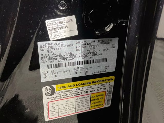 2026 Black Metallic Ford Expedition Tremor 4X4 SUV