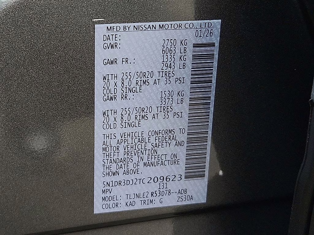 2026 Gun Metallic Nissan Pathfinder Platinum 4X4 SUV